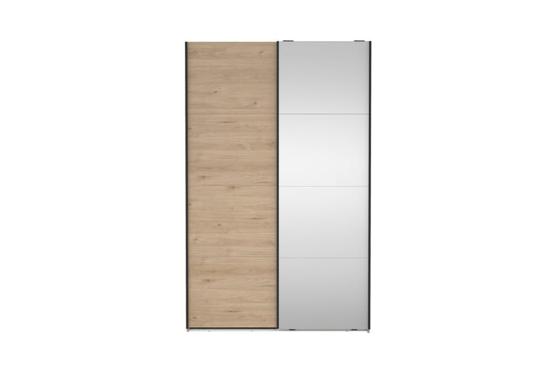 Elvos Garderobe med Speil 139x220 cm - Natur - Oppbevaring - Garderober & garderobesystem
