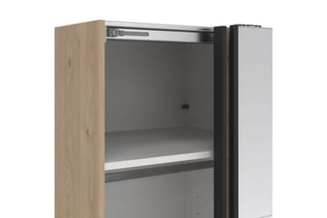 Elvos Garderobe med Speil 139x220 cm - Natur - Oppbevaring - Garderober & garderobesystem
