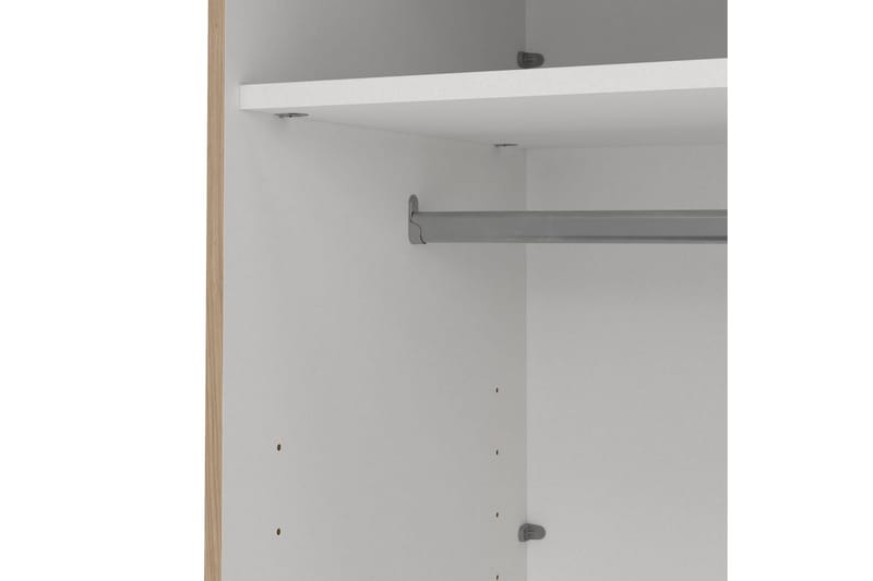 Elvos Garderobe med Speil 139x220 cm - Natur - Oppbevaring - Garderober & garderobesystem