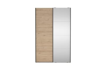 Elvos Garderobe med Speil 139x220 cm - Natur - Oppbevaring - Garderober & garderobesystem