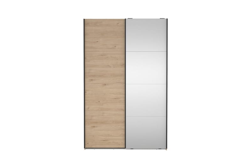 Elvos Garderobe med Speil 139x220 cm - Natur - Oppbevaring - Garderober & garderobesystem