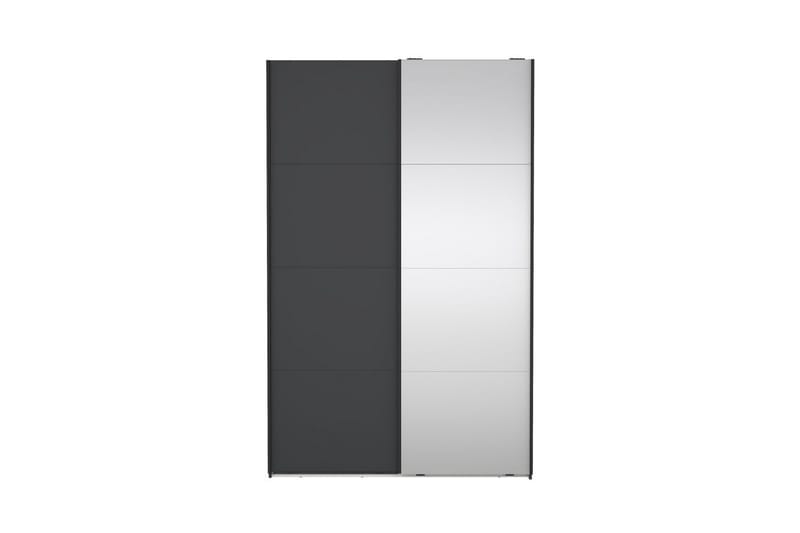 Elvos Garderobe med Speil 139x220 cm - Svart - Oppbevaring - Garderober & garderobesystem