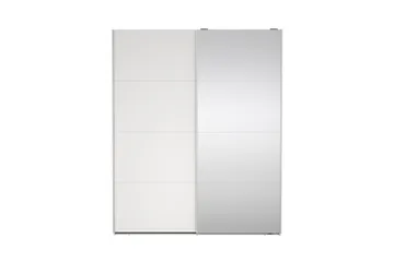 Elvos Garderobe med Speil 179x220 cm - Hvit - Oppbevaring - Garderober & garderobesystem