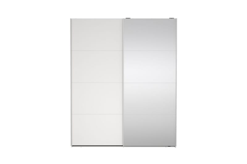 Elvos Garderobe med Speil 179x220 cm - Hvit - Oppbevaring - Garderober & garderobesystem
