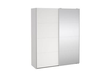 Elvos Garderobe med Speil 179x220 cm - Hvit - Oppbevaring - Garderober & garderobesystem