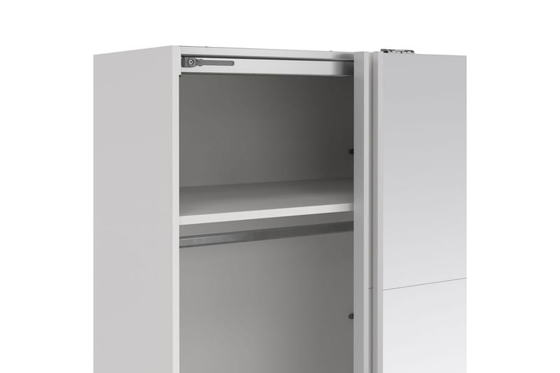 Elvos Garderobe med Speil 179x220 cm - Hvit - Oppbevaring - Garderober & garderobesystem