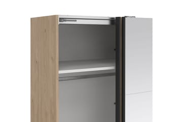 Elvos Garderobe med Speil 179x220 cm - Natur - Oppbevaring - Garderober & garderobesystem