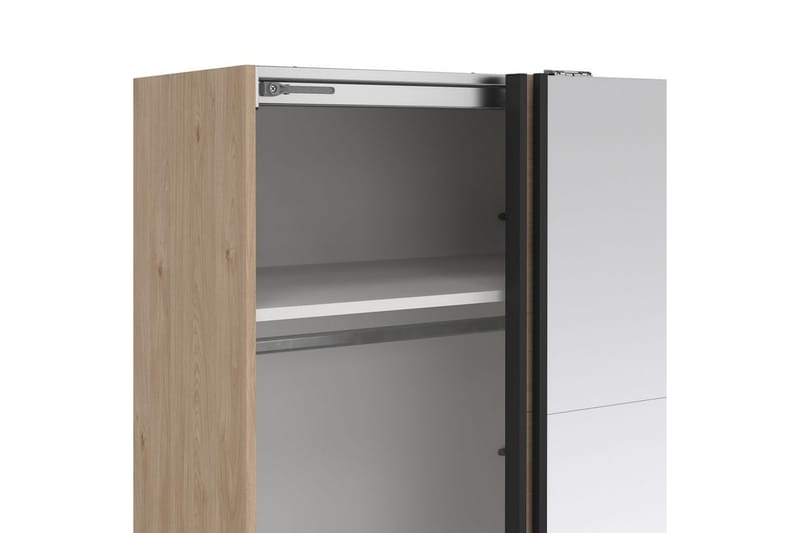 Elvos Garderobe med Speil 179x220 cm - Natur - Oppbevaring - Garderober & garderobesystem