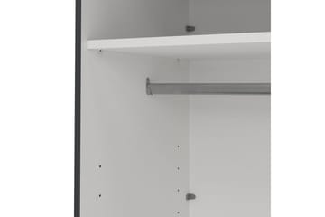 Elvos Garderobe med Speil 179x220 cm - Svart - Oppbevaring - Garderober & garderobesystem