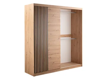 Elvyn Garderobeskapeskap med speil 203x213 cm - Brun - Oppbevaring - Garderober & garderobesystem