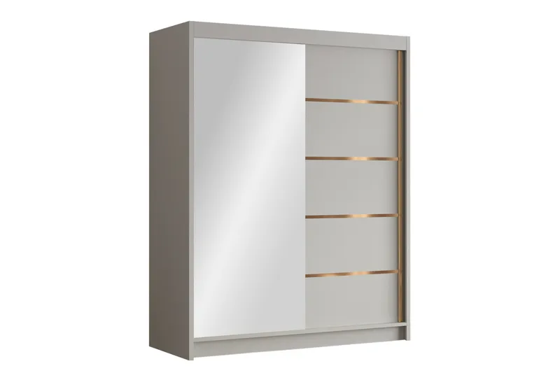 Emet Garderobe med Speil 150x200 cm, Beige