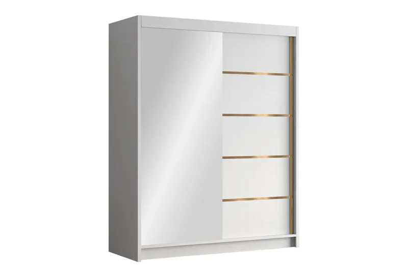 Emet Garderobe med Speil 150x200 cm, Hvit