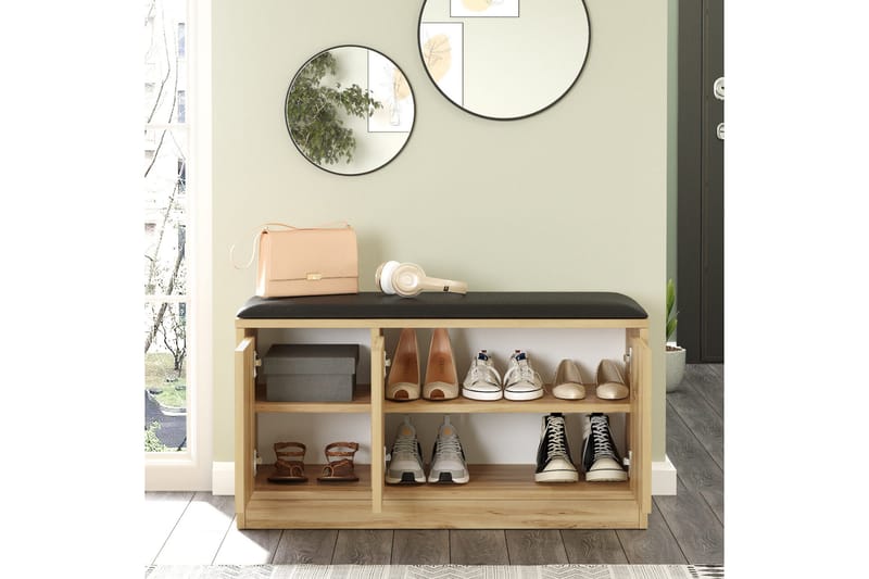 Andifli Skoskap 89,6x45,8 cm - Brun - Oppbevaring - Entreoppbevaring