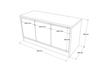 Andifli Skoskap 89,6x45,8 cm - Brun - Oppbevaring - Entreoppbevaring