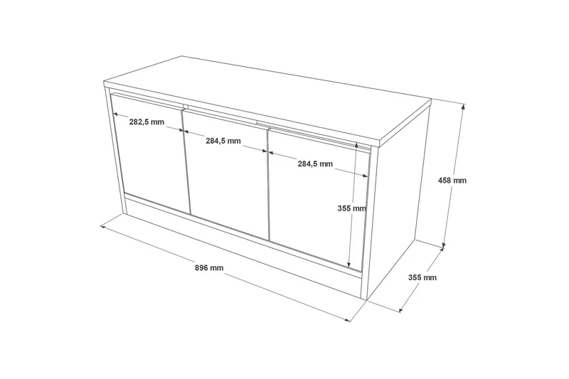 Andifli Skoskap 89,6x45,8 cm - Brun - Oppbevaring - Entreoppbevaring