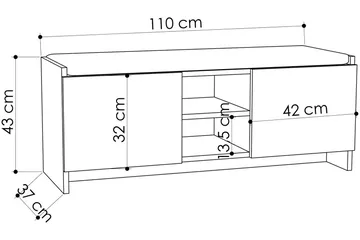 Homitis Skohylle med Oppbevaring - Oppbevaring - Entreoppbevaring