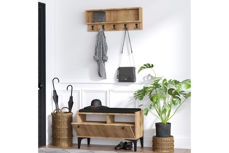 Mamerto Skoskap skap 80x36 cm - Natur - Oppbevaring - Entreoppbevaring