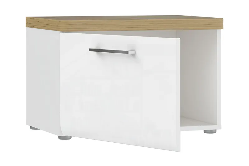 Nessebar Skoskap 43x60 cm - Hvit/Brun - Oppbevaring - Entreoppbevaring