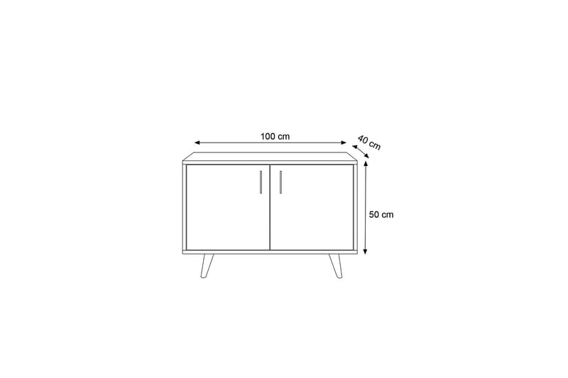 Skoskap Tasarima 50x100 cm - Flerfarget/Hvit - Kommode - Entrekommode - Entreoppbevaring