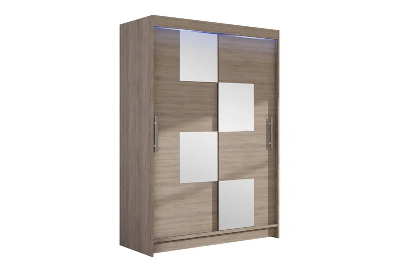 Estella Garderobe med Speil 120x200 cm, Beige