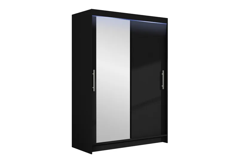 Estella Garderobe med Speil 120x200 cm, Svart