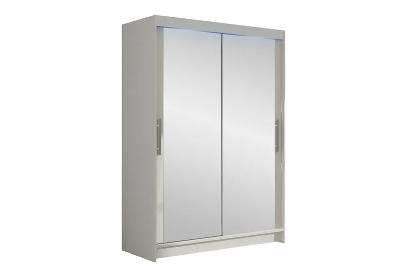 Estella Garderobeskap med Speil 120x200 cm, Hvit