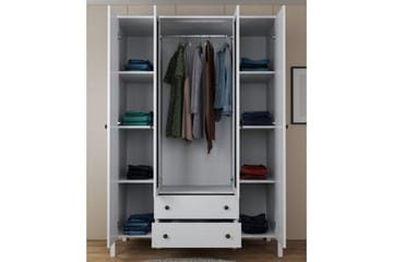 Ferra Garderobe med Speil 140x194,8 cm - Natur/Hvit - Oppbevaring - Garderober & garderobesystem