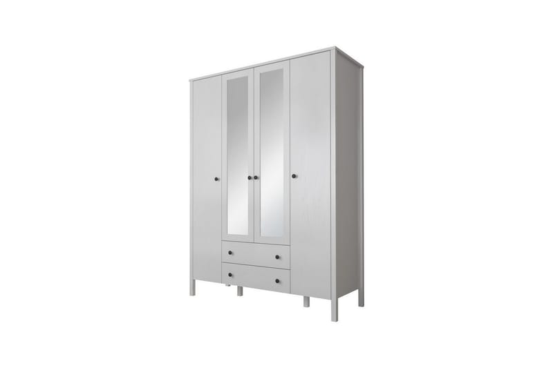Ferra Garderobe med Speil 140x194,8 cm, Natur/Hvit