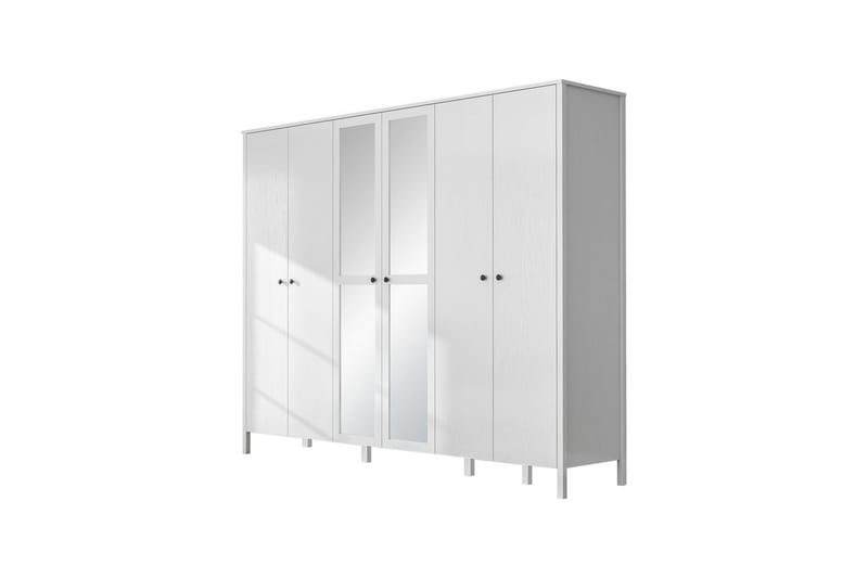 Ferra Garderobe med Speil 261x215 cm, Natur/Hvit