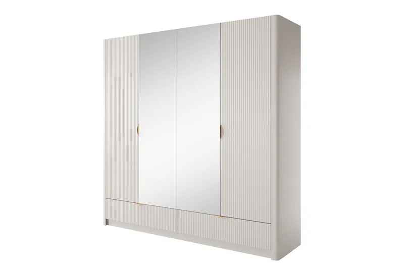 Forba Garderobeskap med Speil 213x209 cm, Hvit