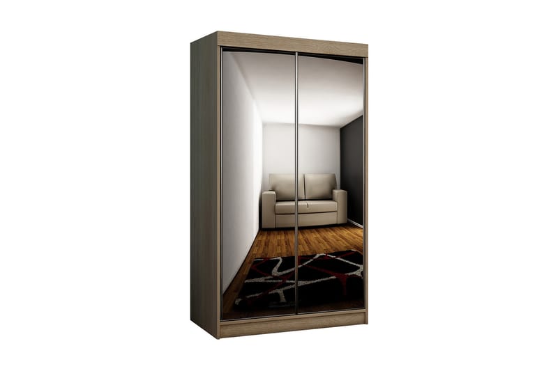 Garderob med Speil Trissma LED-belysning RGB 100 cm - Sonomaeik - Garderober & garderobesystem