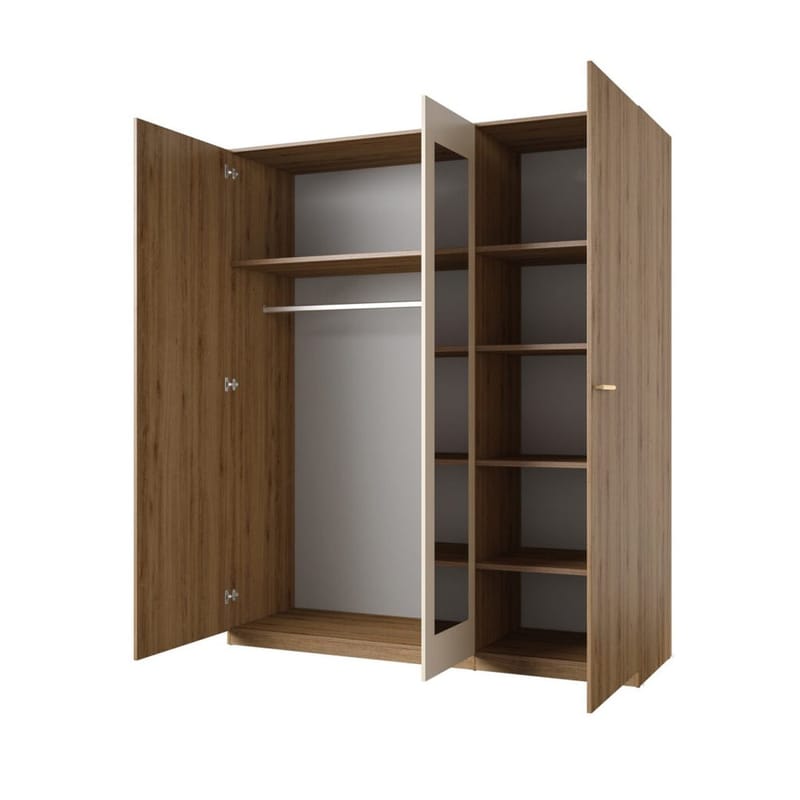 Garderobe Vertina 3 Dører 1 Speil - Oppbevaring - Garderober & garderobesystem