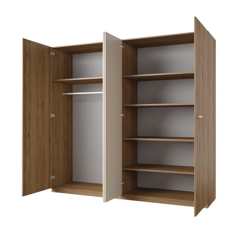 Garderobe Vertina 4 Dører 2 Speil - Oppbevaring - Garderober & garderobesystem