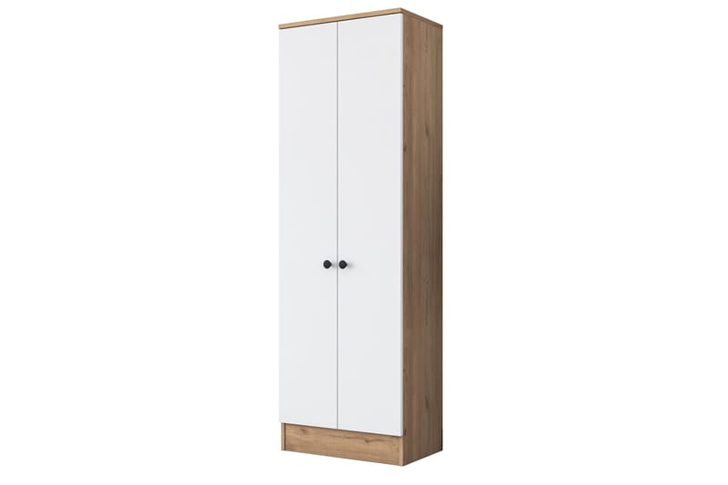Hooda Garderobeskap 59,8x182,8 cm Brun/Hvit - Hanah Home - Oppbevaring - Garderober & garderobesystem
