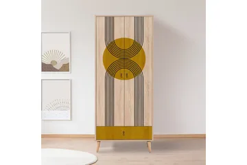 Bertoaria Garderobe 80x190 cm Brun - Hanah Home - Oppbevaring - Garderober & garderobesystem