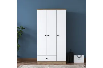 Jain Garderobe 90x170 cm Brun/Hvit - Hanah Home - Oppbevaring - Garderober & garderobesystem