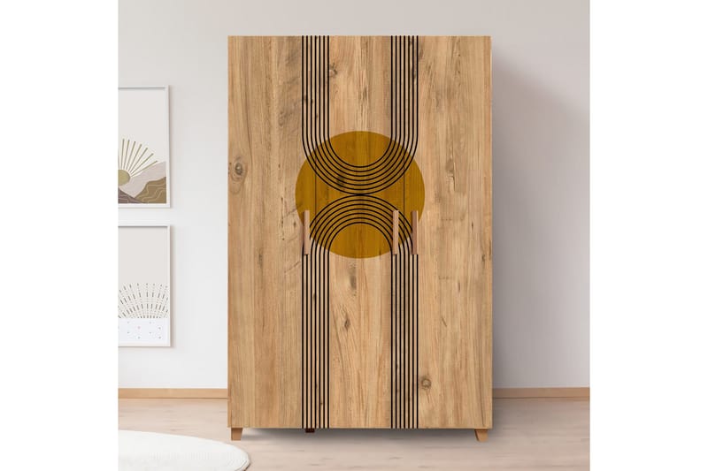 Leva Garderobeskap 120x189 cm Brun - Hanah Home - Oppbevaring - Garderober & garderobesystem
