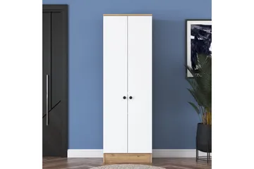 Hooda Garderobeskap 59,8x182,8 cm Brun/Hvit - Hanah Home - Oppbevaring - Garderober & garderobesystem