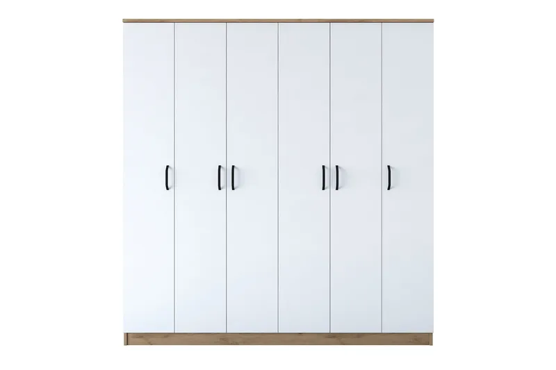 Jaidul Garderobeskap 180x190,8 cm Brun/Hvit, Hanah Home