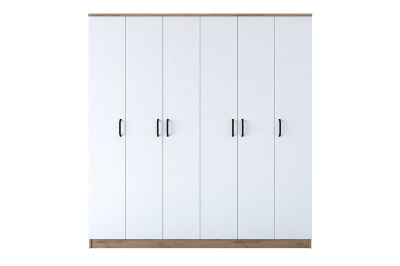 Jaidul Garderobeskap 180x190,8 cm Brun/Hvit, Hanah Home