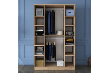 Jaioni Garderobeskap 120x190,8 cm Brun/Hvit - Hanah Home - Oppbevaring - Garderober & garderobesystem