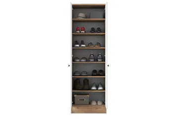 Hooda Garderobeskap 59,8x182,8 cm Brun/Hvit - Hanah Home - Oppbevaring - Garderober & garderobesystem