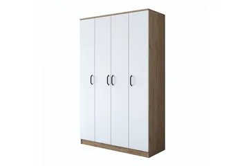 Jaioni Garderobeskap 120x190,8 cm Brun/Hvit - Hanah Home - Oppbevaring - Garderober & garderobesystem