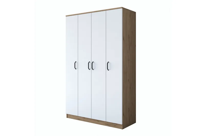 Jaioni Garderobeskap 120x190,8 cm Brun/Hvit - Hanah Home - Oppbevaring - Garderober & garderobesystem