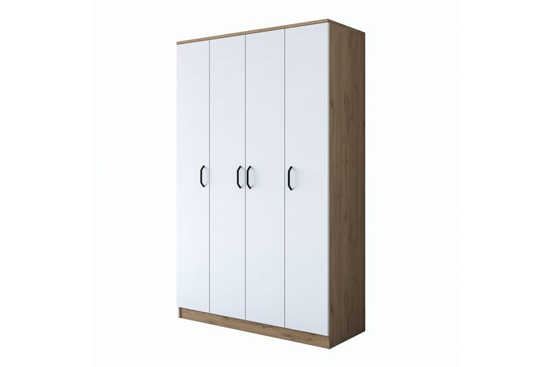 Jaioni Garderobeskap 120x190,8 cm Brun/Hvit - Hanah Home - Oppbevaring - Garderober & garderobesystem