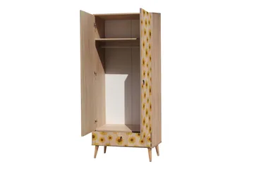 Bertoaria Garderobe 80x190 cm Brun - Hanah Home - Oppbevaring - Garderober & garderobesystem