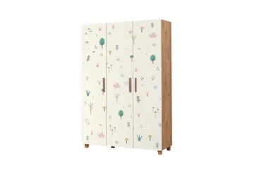 Leva Garderobe 120x189 cm Brun/Hvit