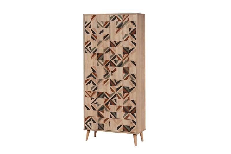 Bertoaria Garderobe 80x190 cm Brun, Hanah Home