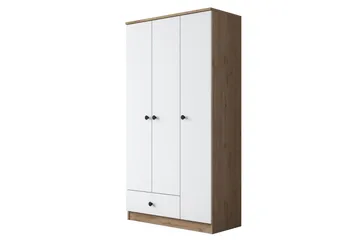 Jain Garderobe 90x170 cm Brun/Hvit - Hanah Home - Oppbevaring - Garderober & garderobesystem