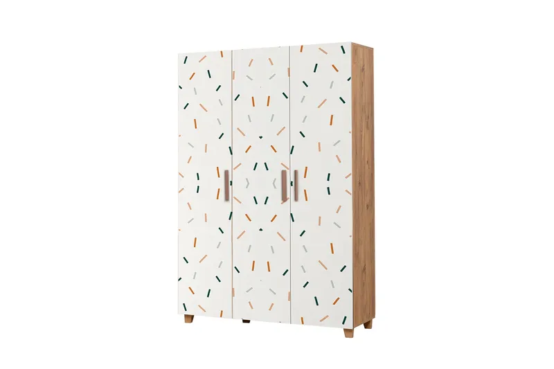 Leva Garderobe 120x189 cm Brun/Hvit, Hanah Home